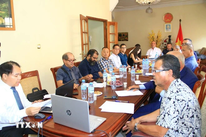 Hội thảo thu hút hơn 20 doanh nghiệp và hiệp hội hoạt động tại Algeria tham dự trực tiếp. (Ảnh: TTXVN)