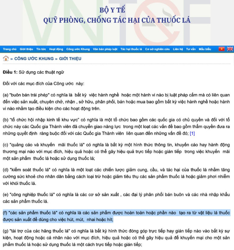 Công ước khung FCTC. (Nguồn Vinacosh)