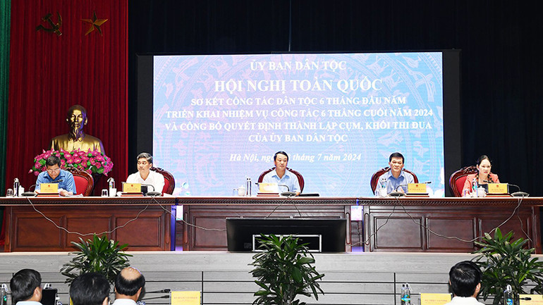 Bộ trưởng, Chủ nhiệm Hầu A Lềnh cùng các đồng chí Lãnh đạo Ủy ban Dân tộc đồng chủ trì Hội nghị. Bộ trưởng, Chủ nhiệm Hầu A Lềnh cùng các đồng chí Lãnh đạo Ủy ban Dân tộc đồng chủ trì Hội nghị.