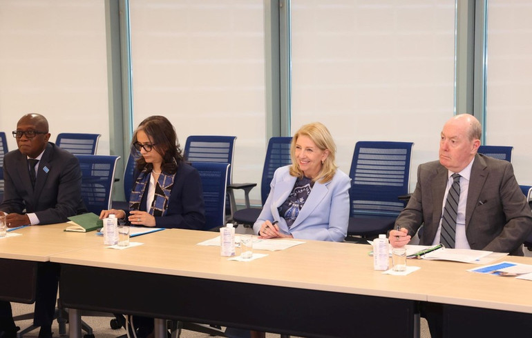 Giám đốc điều hành Quỹ Nhi đồng Liên hợp quốc (UNICEF) Catherine M.Russell phát biểu. (Ảnh: TTXVN)