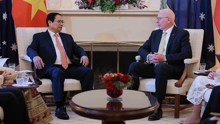 Thủ tướng Chính phủ Phạm Minh Chính hội kiến Toàn quyền Australia David Hurley.
