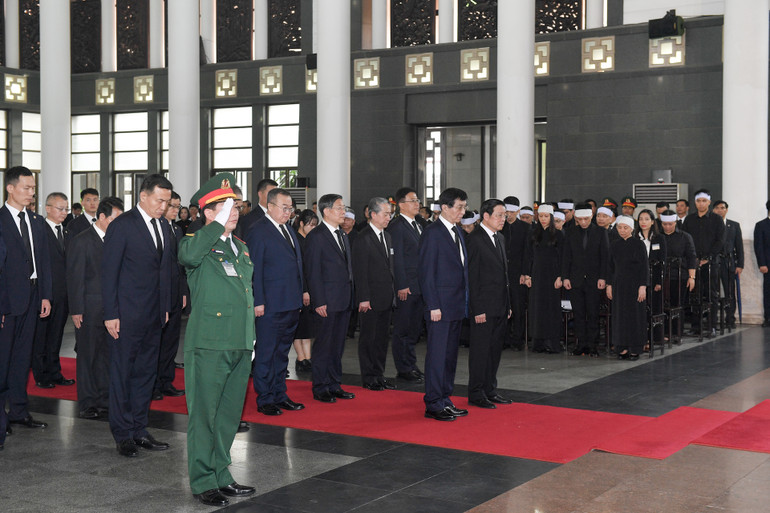 Toàn cảnh Lễ viếng Tổng Bí thư Nguyễn Phú Trọng: Trang nghiêm và xúc động ảnh 309