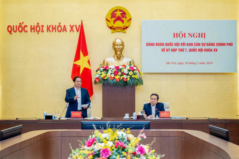 Thủ tướng Phạm Minh Chính phát biểu tại hội nghị. (Ảnh: Duy Linh)