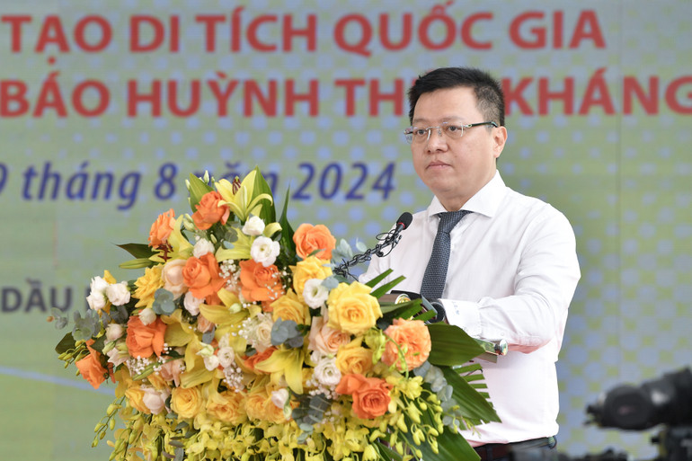 Đồng chí Lê Quốc Minh phát biểu khai mạc buổi lễ.