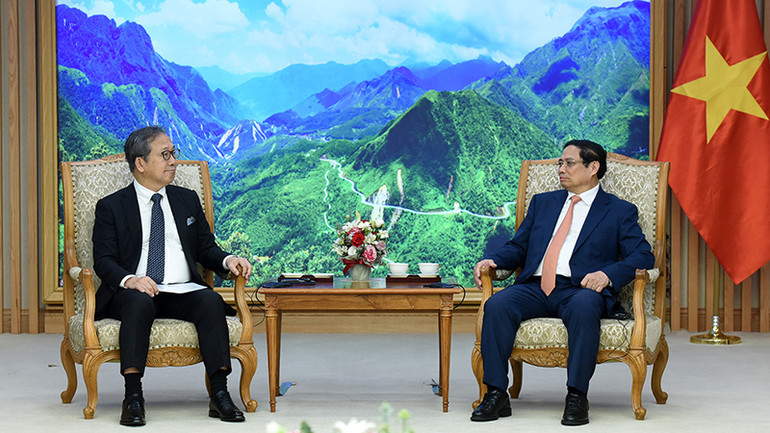 Thủ tướng Phạm Minh Chính tiếp Đại sứ Nhật Bản tại Việt Nam Yamada Takio.