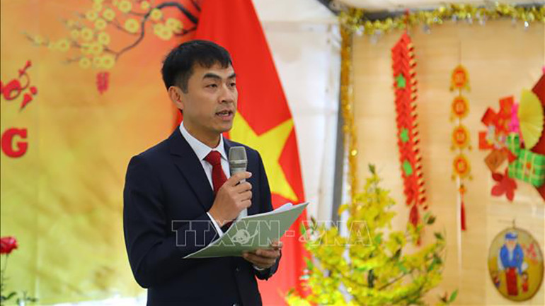 Đại sứ Việt Nam tại Nam Phi Hoàng Sỹ Cường phát biểu. (Ảnh: TTXVN) Đại sứ Việt Nam tại Nam Phi Hoàng Sỹ Cường phát biểu. (Ảnh: TTXVN)