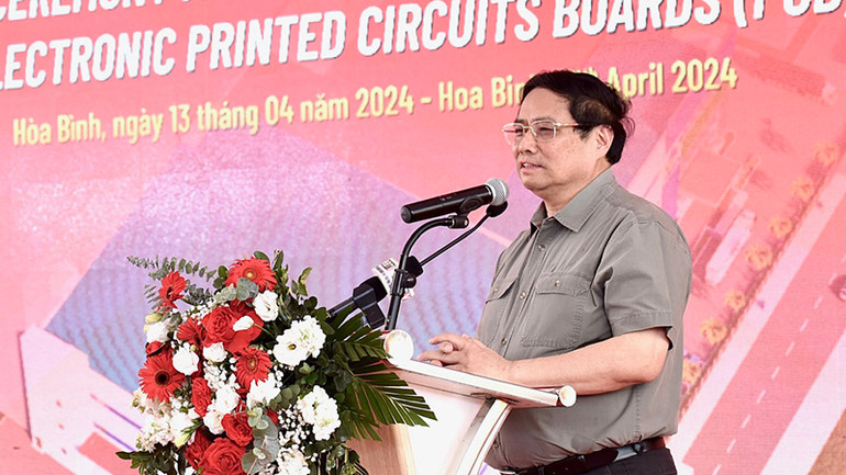 Thủ tướng Phạm Minh Chính phát biểu tại lễ khởi công.