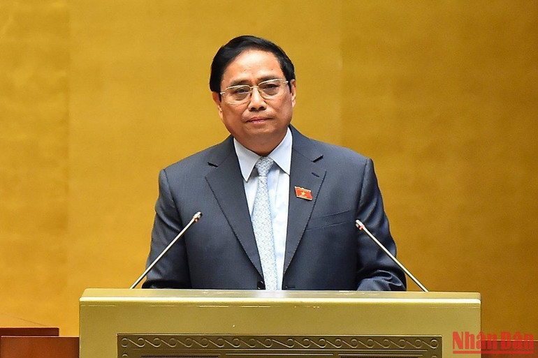 Thủ tướng Chính phủ Phạm Minh Chính phát biểu tại phiên họp. Ảnh: THỦY NGUYÊN