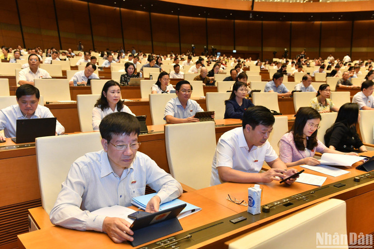 Các đại biểu dự phiên họp. (Ảnh: ĐĂNG KHOA) Các đại biểu dự phiên họp. (Ảnh: ĐĂNG KHOA)