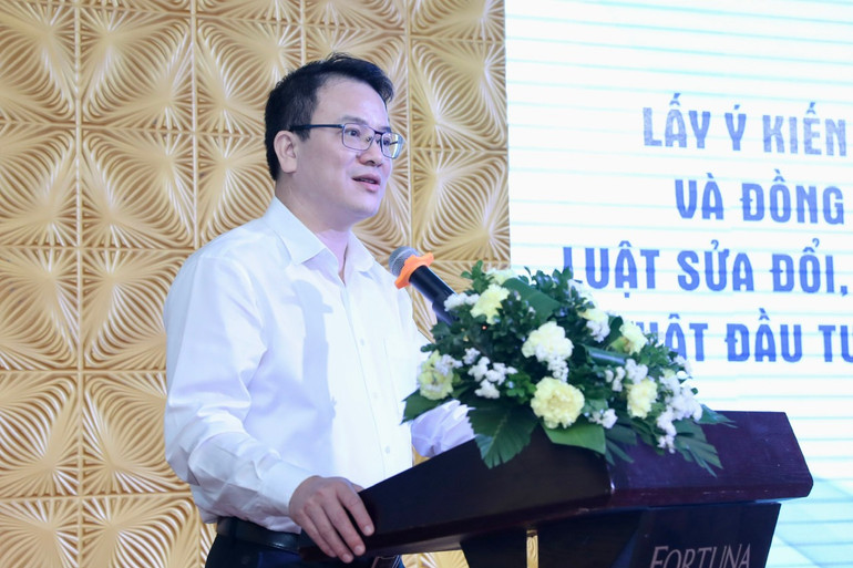 Thứ trưởng Kế hoạch và Đầu tư Trần Quốc Phương phát biểu khai mạc hội thảo. (Ảnh: MPI)