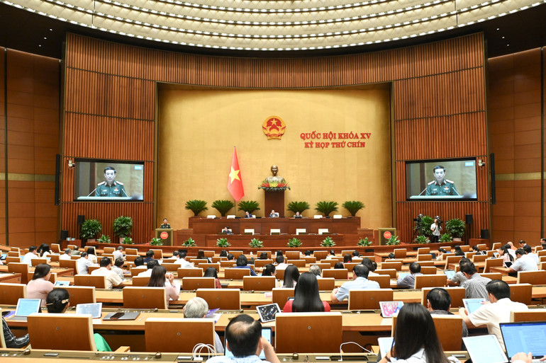 Quang cảnh phiên họp chiều 27/5. (Ảnh: BÙI GIANG)