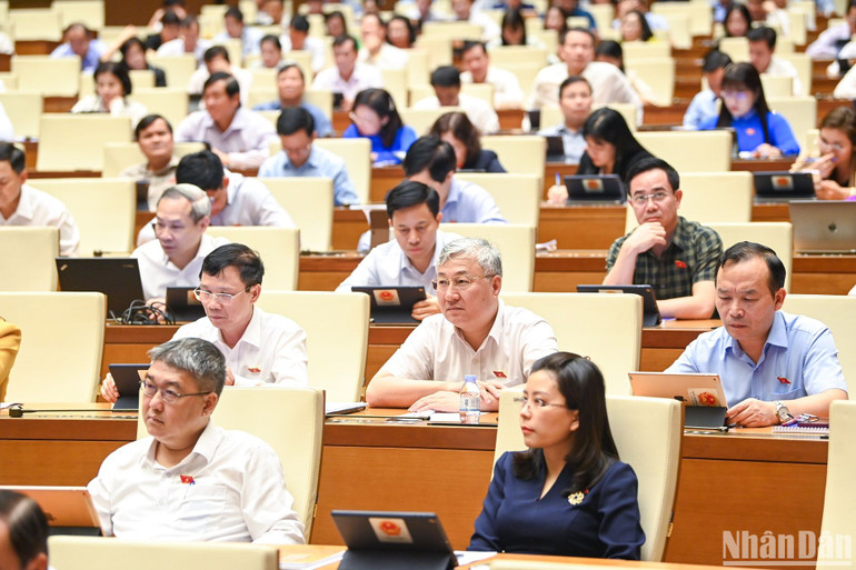 Các đại biểu Quốc hội dự phiên chất vấn, chiều 6/11. (Ảnh: DUY LINH)