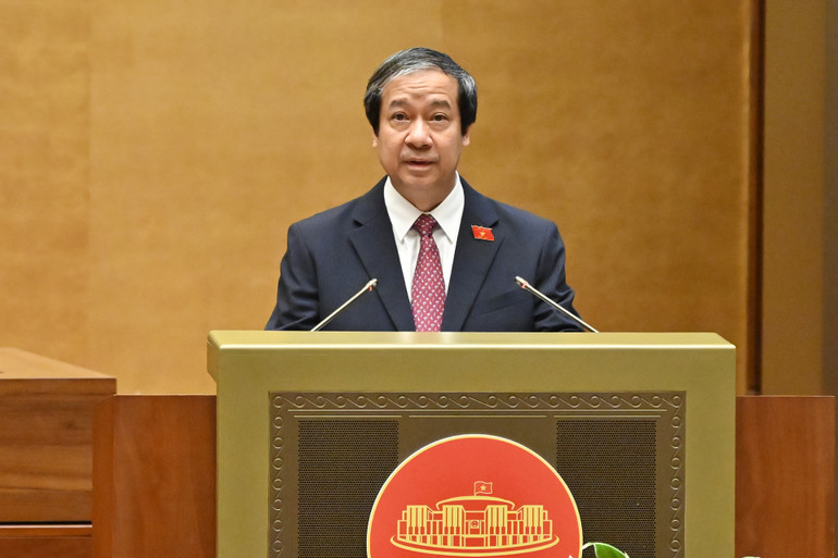 Bộ trưởng Giáo dục và Đào tạo Nguyễn Kim Sơn. (Ảnh: THỦY NGUYÊN)