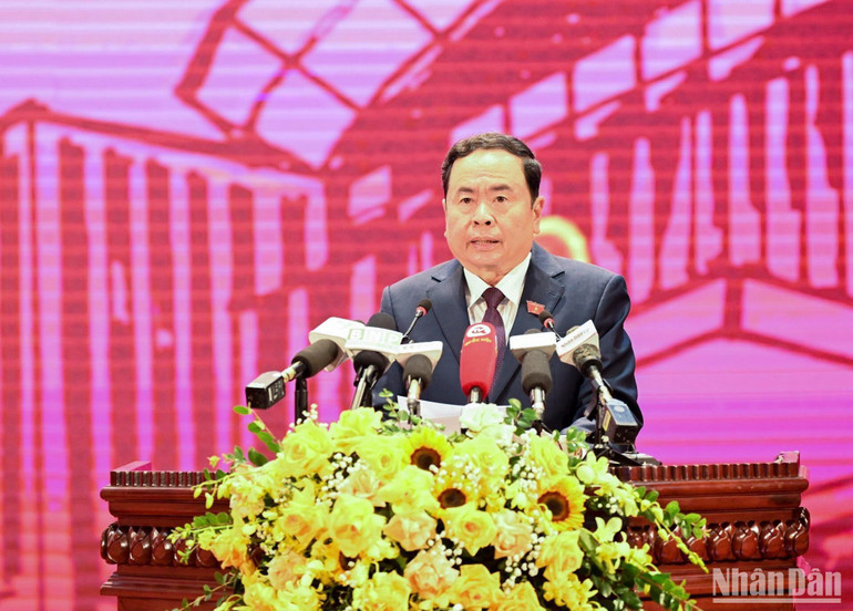 Phó Chủ tịch Thường trực Quốc hội Trần Thanh Mẫn phát biểu khai mạc Hội thảo. (Ảnh: DUY LINH)