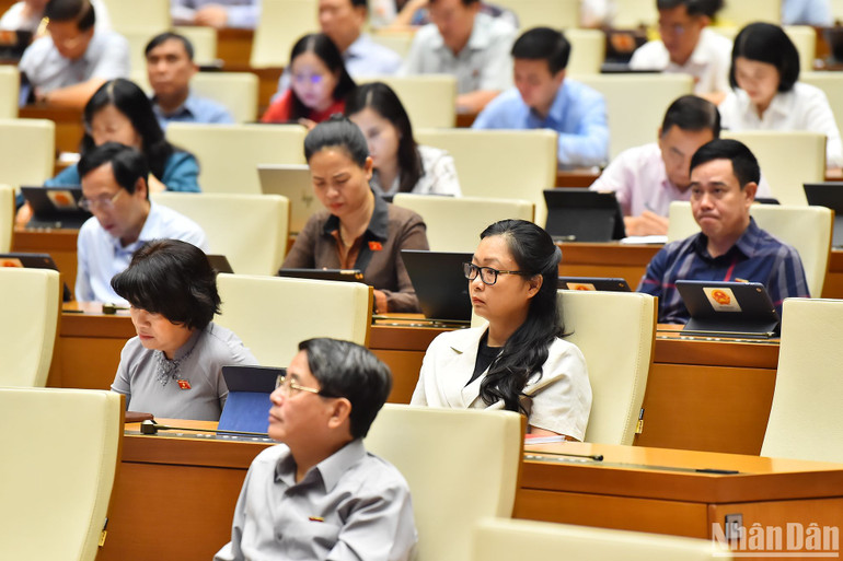 Các đại biểu dự phiên họp. (Ảnh: THỦY NGUYÊN)