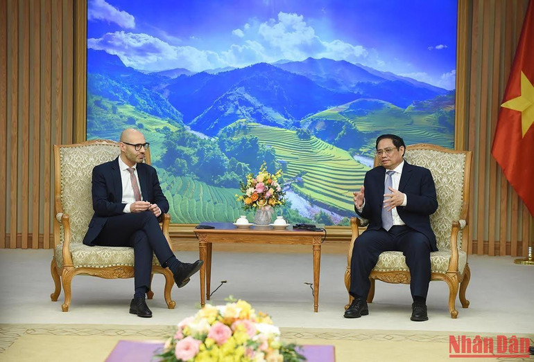 Thủ tướng Phạm Minh Chính mong muốn hợp tác chặt chẽ với PCA trong tham vấn, chia sẻ kinh nghiệm, hỗ trợ xử lý các tranh chấp trong quá trình hội nhập quốc tế. (Ảnh: TRẦN HẢI)