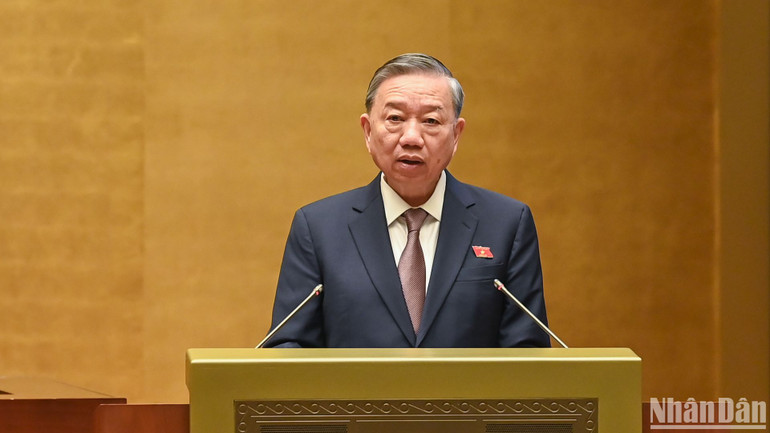 Tổng Bí thư, Chủ tịch nước Tô Lâm phát biểu tại Kỳ họp. (Ảnh: DUY LINH) Tổng Bí thư, Chủ tịch nước Tô Lâm phát biểu tại Kỳ họp. (Ảnh: DUY LINH)