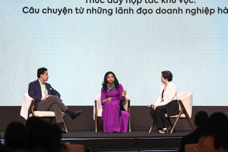 Bà Ziena Jalil, chuyên gia tư vấn chính phủ cho các bộ trưởng, doanh nghiệp và tổ chức phi lợi nhuận, thành viên Hội đồng quản trị, cơ quan chính phủ Education New Zealand chia sẻ tại tọa đàm. Bà Ziena Jalil, chuyên gia tư vấn chính phủ cho các bộ trưởng, doanh nghiệp và tổ chức phi lợi nhuận, thành viên Hội đồng quản trị, cơ quan chính phủ Education New Zealand chia sẻ tại tọa đàm.