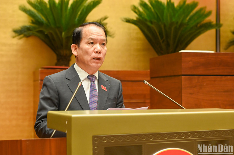 Chủ nhiệm Ủy ban Pháp luật và Tư pháp của Quốc hội Hoàng Thanh Tùng. (Ảnh: BÙI GIANG)