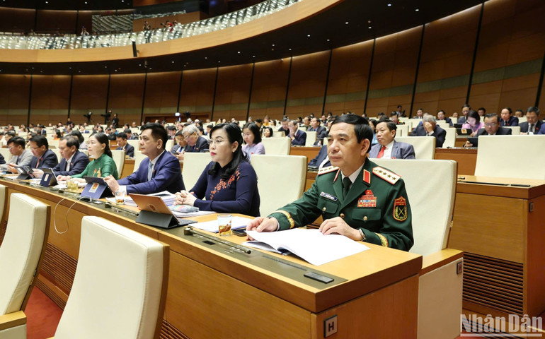 Các đại biểu Quốc hội dự Kỳ họp. (Ảnh: DUY LINH)