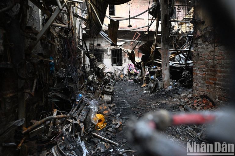 Hiện trường vụ cháy.