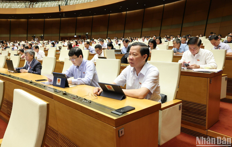 Các đại biểu dự phiên họp. (Ảnh: DUY LINH)