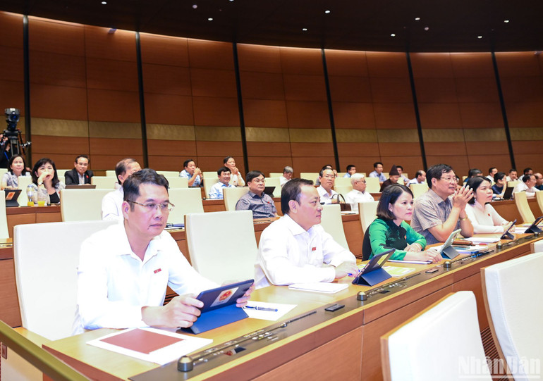 Các đại biểu dự phiên họp. (Ảnh: DUY LINH)