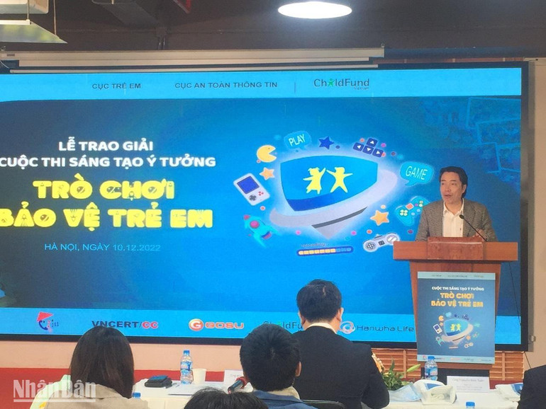 Cục trưởng Cục Trẻ em Đặng Hoa Nam phát biểu bế mạc cuộc thi.