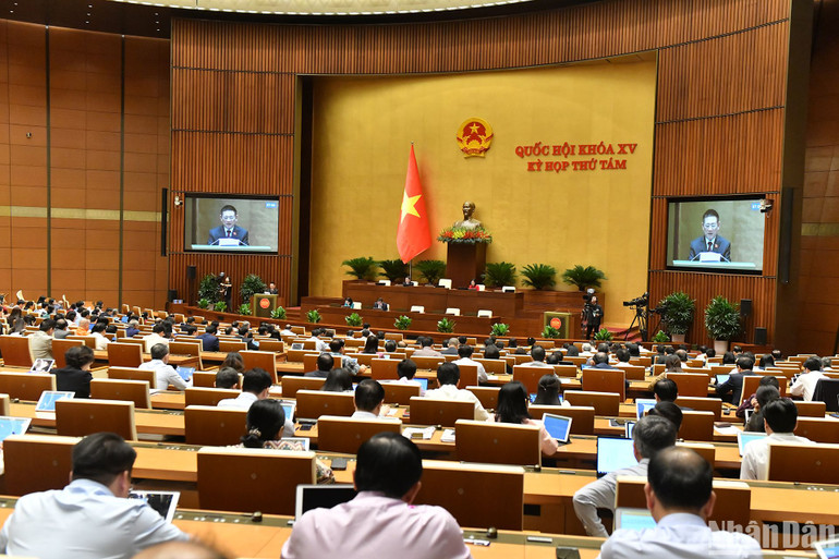 Quang cảnh phiên họp. (Ảnh: ĐĂNG KHOA)