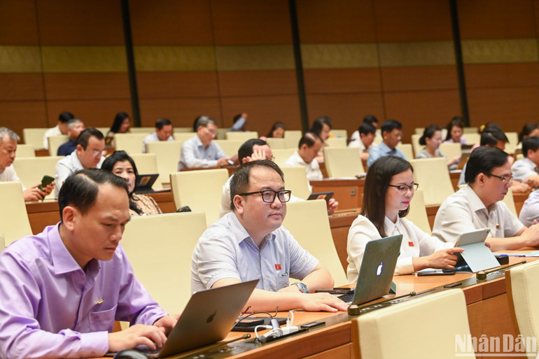 Các đại biểu dự phiên họp. (Ảnh: DUY LINH)