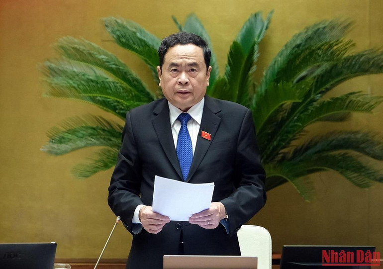 Phó Chủ tịch Thường trực Quốc hội Trần Thanh Mẫn phát biểu kết thúc Hội nghị. (Ảnh: DUY LINH) Phó Chủ tịch Thường trực Quốc hội Trần Thanh Mẫn phát biểu kết thúc Hội nghị. (Ảnh: DUY LINH)