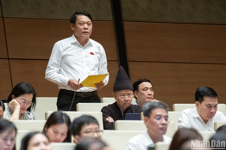 Đại biểu Nguyễn Thành Nam (đoàn Phú Thọ). (Ảnh: DUY LINH) Đại biểu Nguyễn Thành Nam (đoàn Phú Thọ). (Ảnh: DUY LINH)