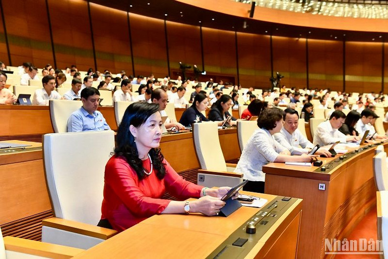 Các đại biểu dự phiên họp. (Ảnh: ĐĂNG KHOA) Các đại biểu dự phiên họp. (Ảnh: ĐĂNG KHOA)