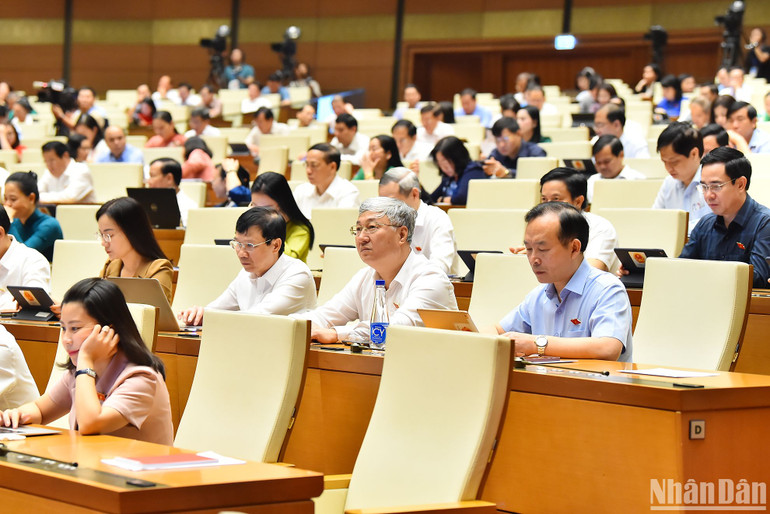 Các đại biểu dự phiên họp. (Ảnh: THỦY NGUYÊN)