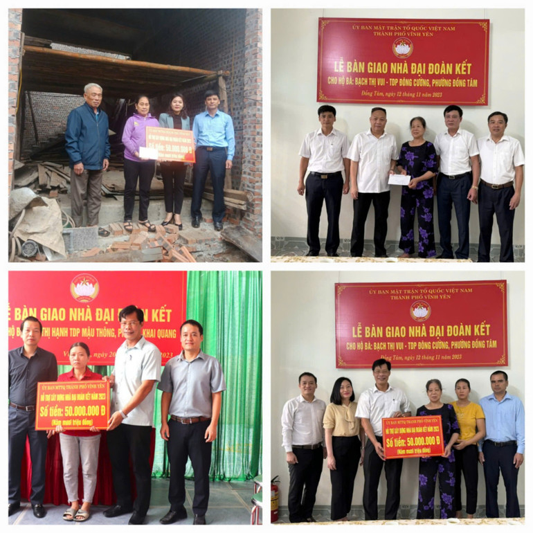 Thành phố và các phường trao trực tiếp kinh phí hỗ trợ hộ nghèo.