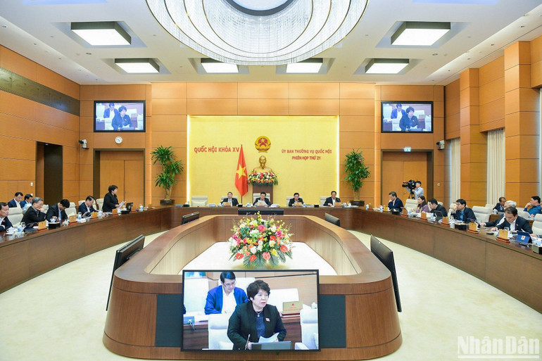 Quang cảnh phiên họp Ủy ban Thường vụ Quốc hội chiều 15/3. (Ảnh: DUY LINH) Quang cảnh phiên họp Ủy ban Thường vụ Quốc hội chiều 15/3. (Ảnh: DUY LINH)