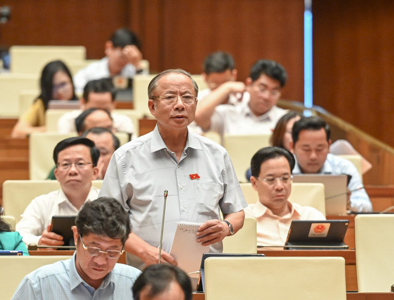 Đại biểu Nguyễn Văn Thân (Đoàn Thái Bình). (Ảnh: BÙI GIANG)