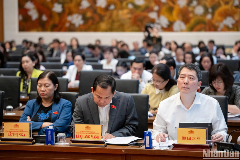 Quang cảnh phiên họp. (Ảnh: DUY LINH)