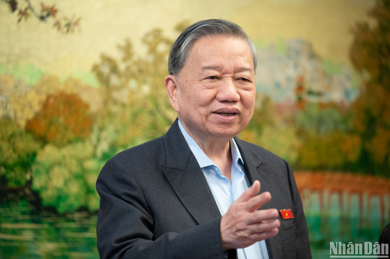 Tổng Bí thư Tô Lâm phát biểu ý kiến. (Ảnh: DUY LINH)