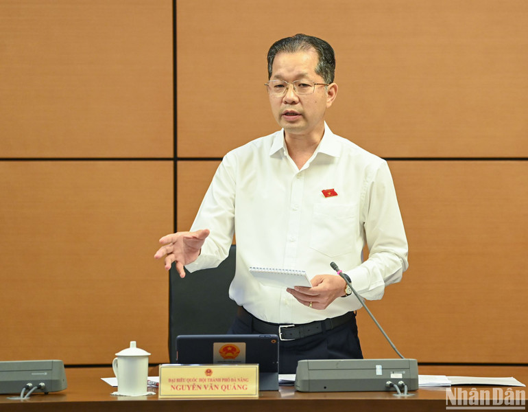 Đại biểu Nguyễn Văn Quảng (đoàn TP Đà Nẵng). (Ảnh: DUY LINH)