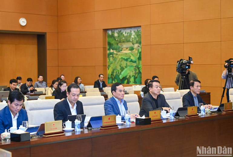 Phó Thủ tướng Trần Lưu Quang và các đại biểu dự phiên họp. (Ảnh: DUY LINH)