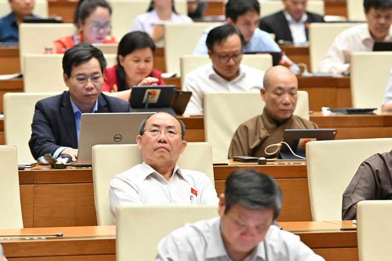 Các đại biểu Quốc hội dự phiên họp. (Ảnh: THỦY NGUYÊN)