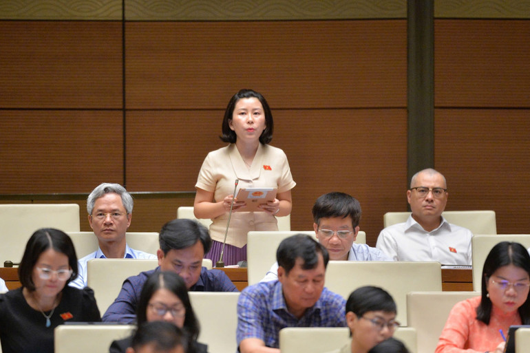 Đại biểu Lê Đào An Xuân (đoàn Phú Yên). (Ảnh: BÙI GIANG)