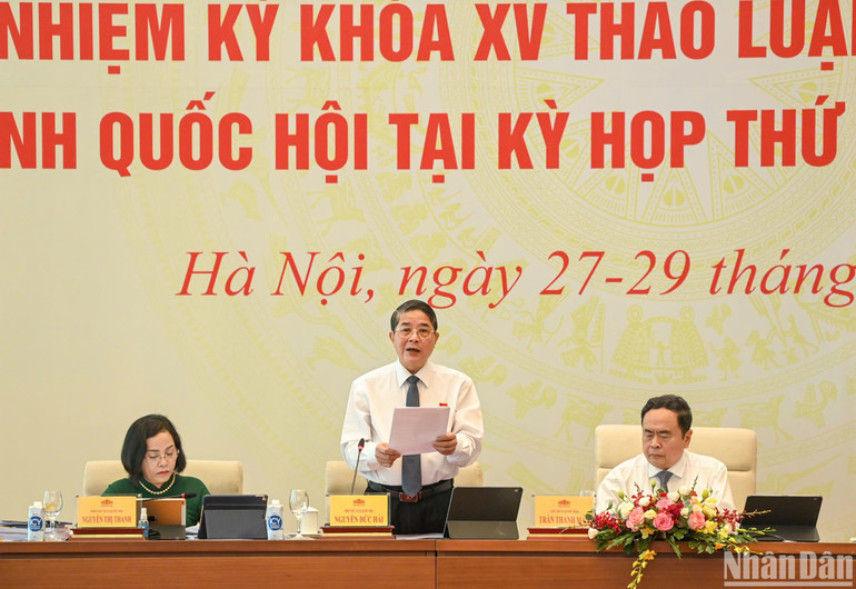 Phó Chủ tịch Quốc hội Nguyễn Đức Hải kết luận nội dung thảo luận. (Ảnh: DUY LINH)