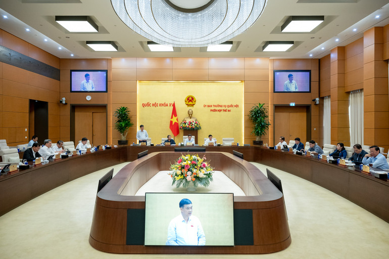 Quang cảnh phiên họp. (Ảnh: DUY LINH)