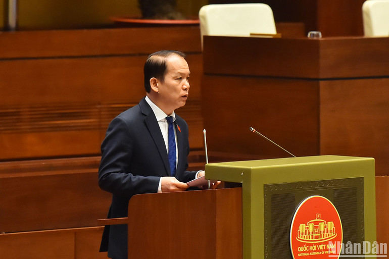 Chủ nhiệm Ủy ban Pháp luật Hoàng Thanh Tùng. (Ảnh: THỦY NGUYÊN)