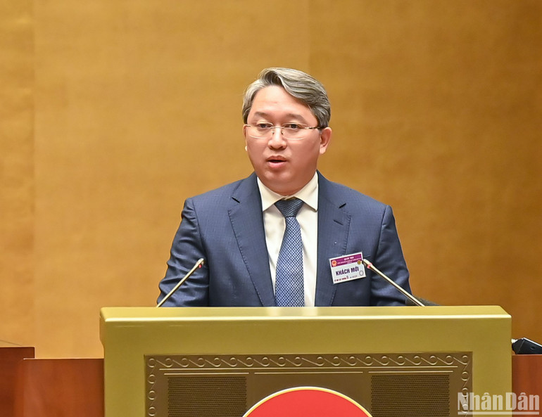 Bộ trưởng Tư pháp Nguyễn Hải Ninh. (Ảnh: DUY LINH)