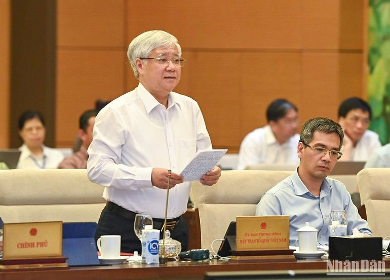 Chủ tịch Ủy ban Trung ương Mặt trận Tổ quốc Việt Nam Đỗ Văn Chiến. (Ảnh: DUY LINH)