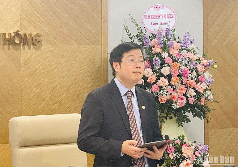 Thứ trưởng Thông tin và Truyền thông Nguyễn Thanh Lâm phát biểu tại Hội nghị.