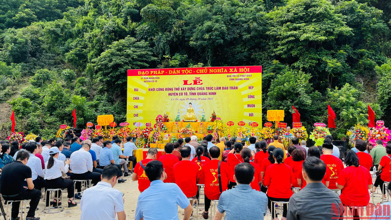 Lễ khởi công động thổ xây dựng chùa Trúc Lâm đảo Trần Cô Tô.